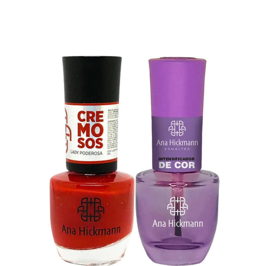 ANA HICKMANN KIT DE ESMALTE COR LADY PODEROSA + INTENSIFICADOR DA COR
