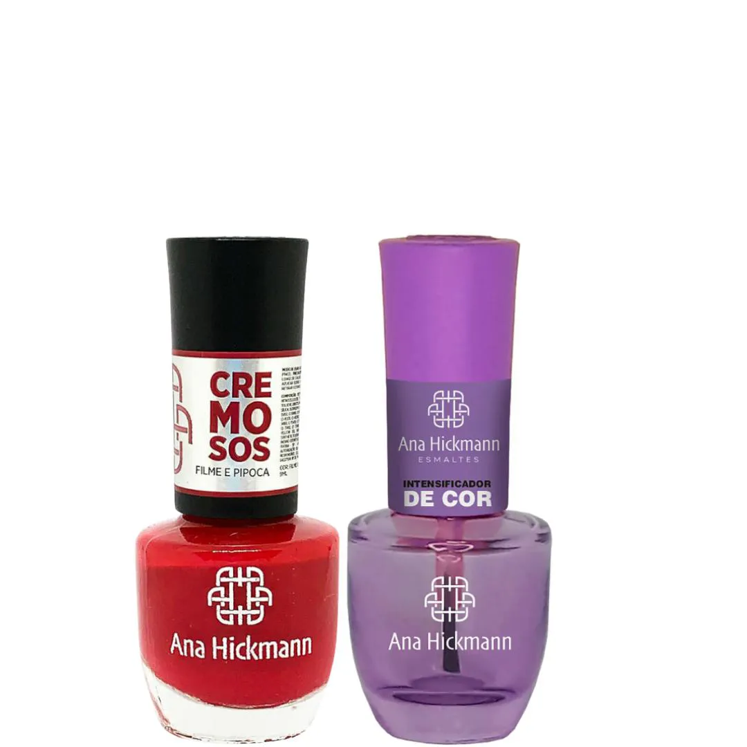 ANA HICKMANN KIT DE ESMALTE COR FILME E PIPOCA + INTENSIFICADOR DA COR