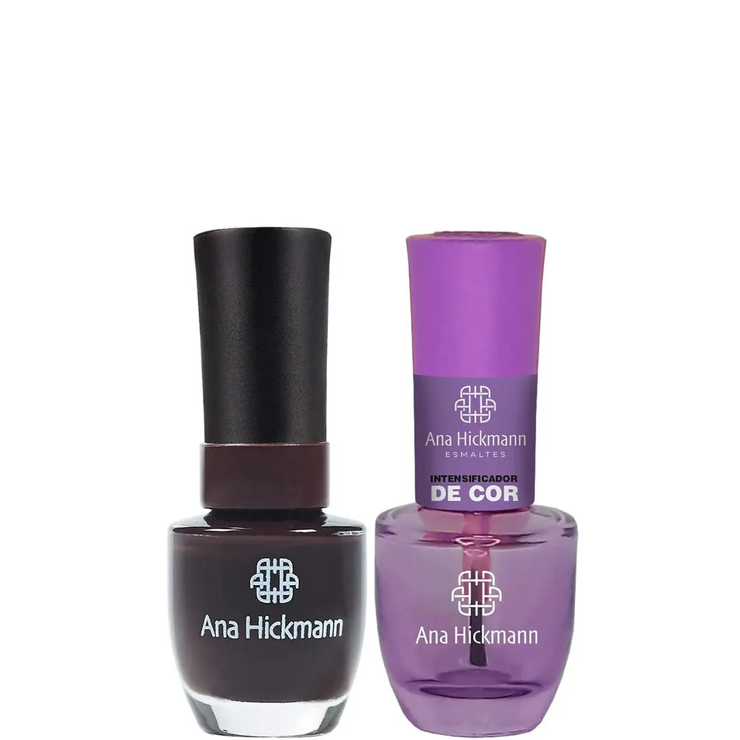 ANA HICKMANN KIT DE ESMALTE COR CHIMARRãO + INTENSIFICADOR DA COR