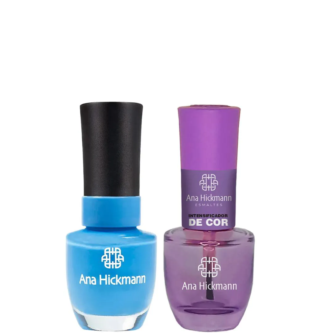 ANA HICKMANN KIT DE ESMALTE COR HORTêNSIA + INTENSIFICADOR DA COR