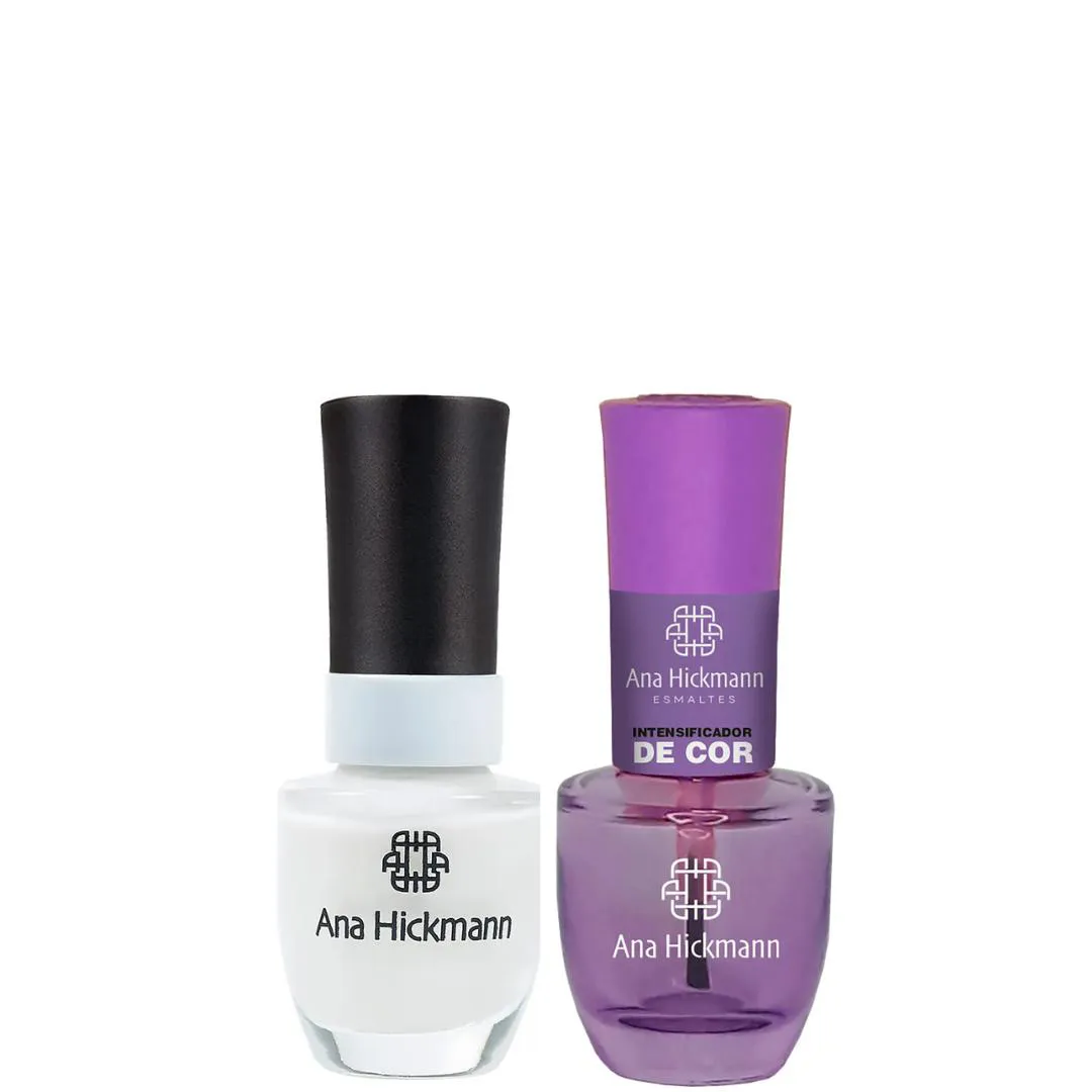 ANA HICKMANN KIT DE ESMALTE COR BRANQUINHO LOKA + INTENSIFICADOR DA COR