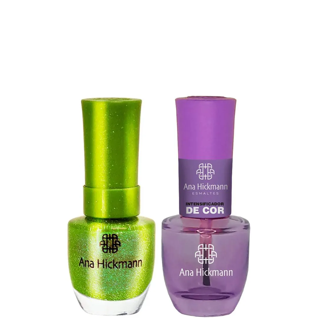 ANA HICKMANN KIT DE ESMALTE COR PEREQUITO AUSTRALIANO + INTENSIFICADOR DA COR