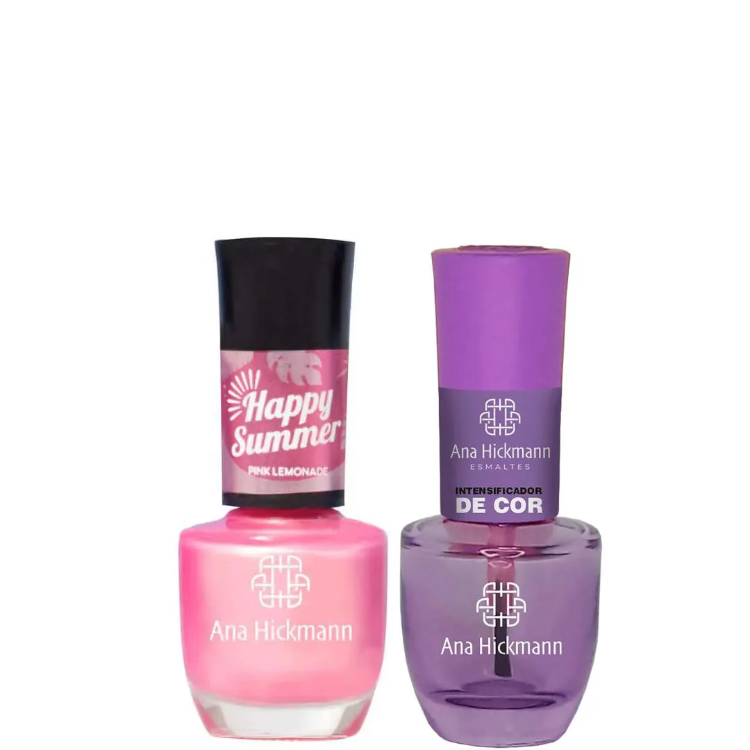 ANA HICKMANN KIT DE ESMALTE COR PINK LEMONADE + INTENSIFICADOR DA COR