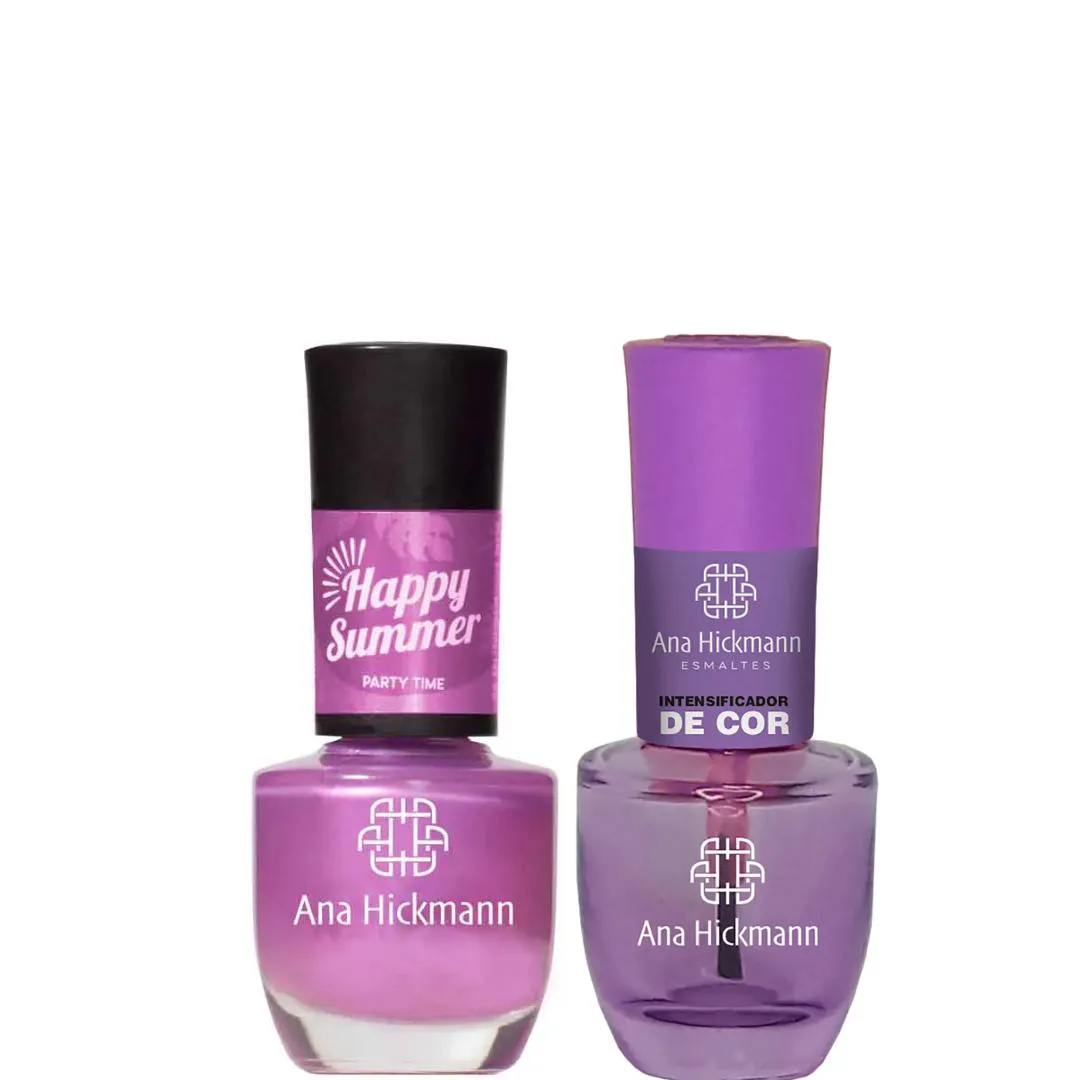 ANA HICKMANN KIT DE ESMALTE COR PARTY TIME + INTENSIFICADOR DA COR