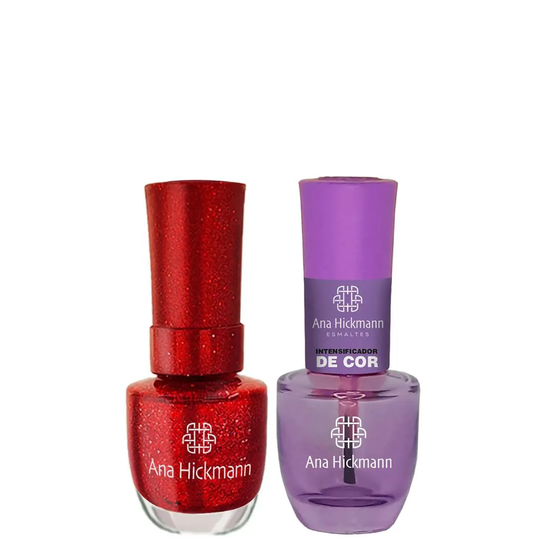 ANA HICKMANN KIT DE ESMALTE COR RED EVERGLOW + INTENSIFICADOR DA COR