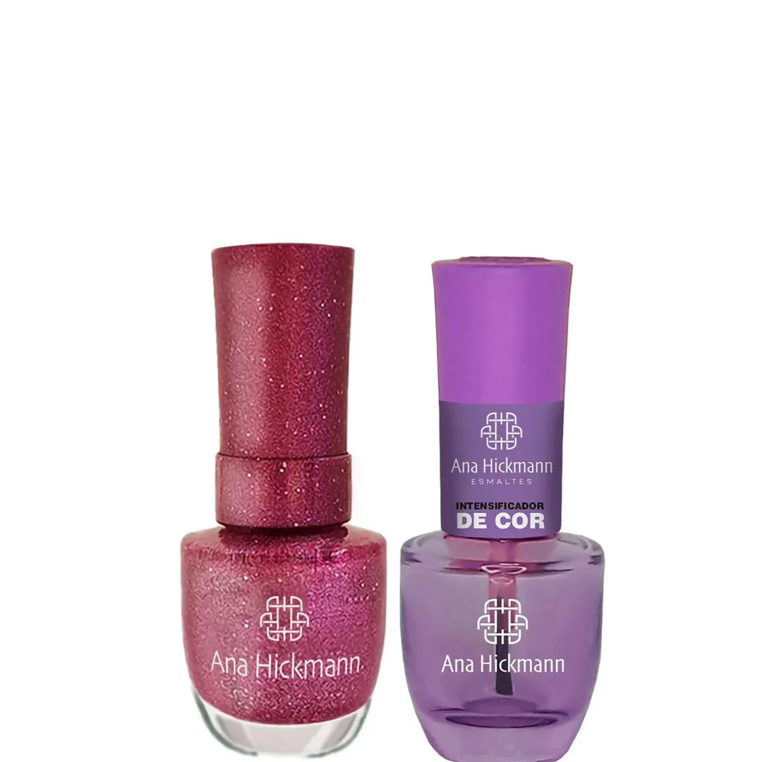 ANA HICKMANN KIT DE ESMALTE COR PINK STAR + INTENSIFICADOR DA COR