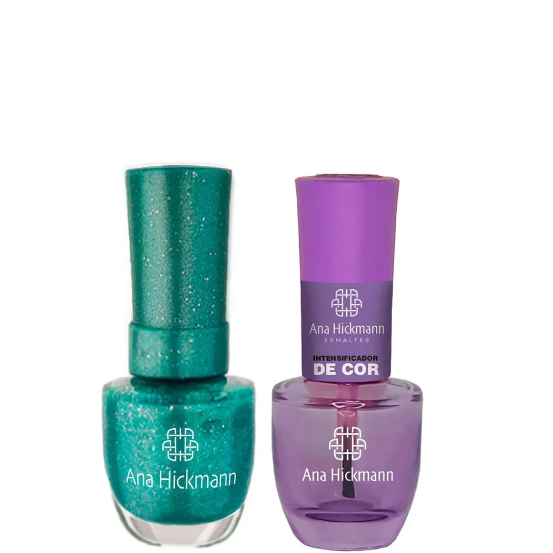 ANA HICKMANN KIT DE ESMALTE COR GREEN DIAMOND + INTENSIFICADOR DA COR