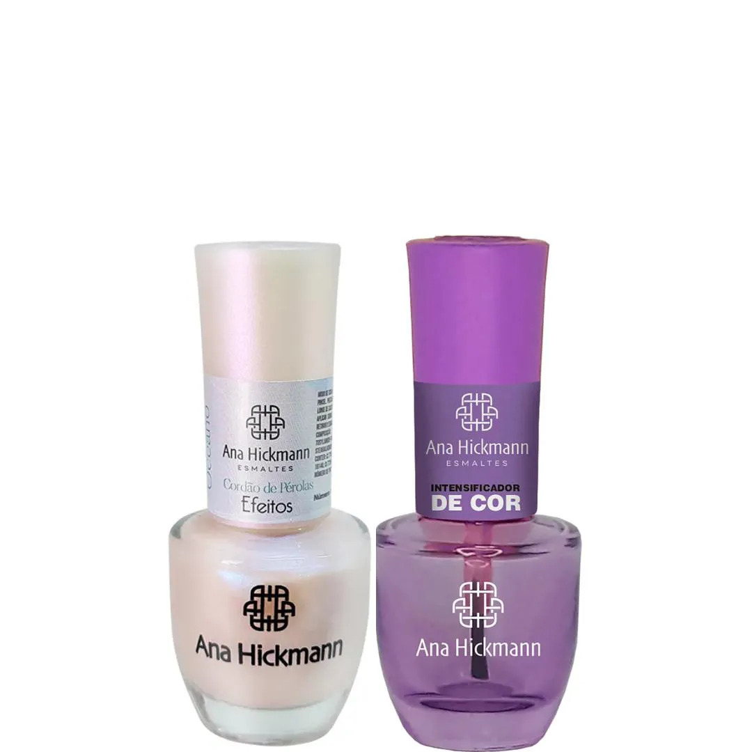 ANA HICKMANN KIT DE ESMALTE COR CORDãO DE PéROLAS + INTENSIFICADOR DA COR