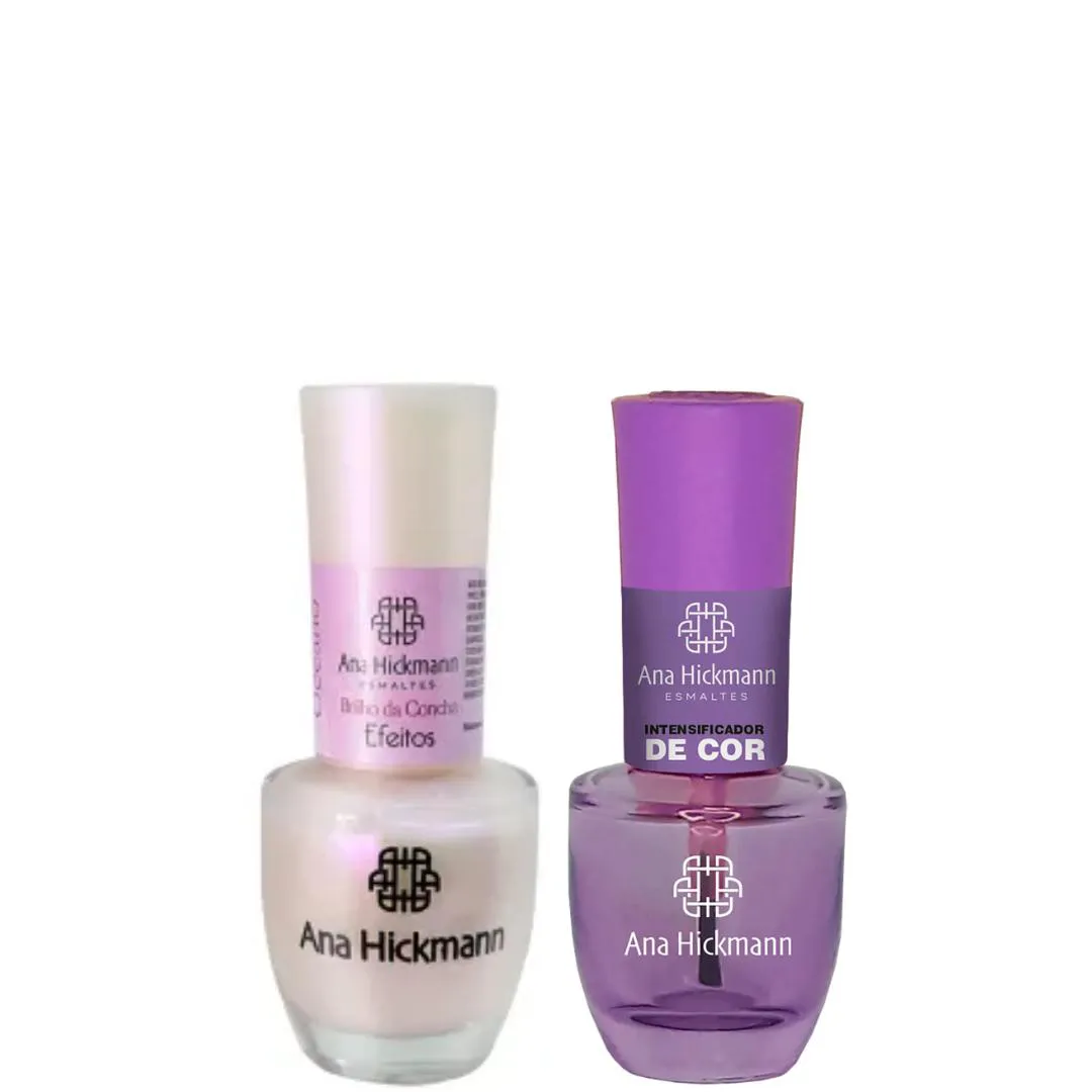 ANA HICKMANN KIT DE ESMALTE COR BRILHO DA CONCHA + INTENSIFICADOR DA COR