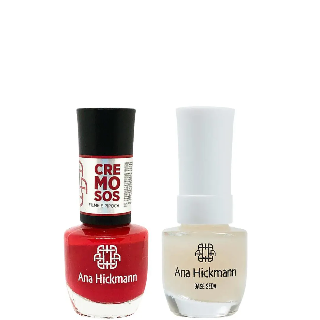 ANA HICKMANN KIT DE ESMALTE COR FILME E PIPOCA + BASE SEDA