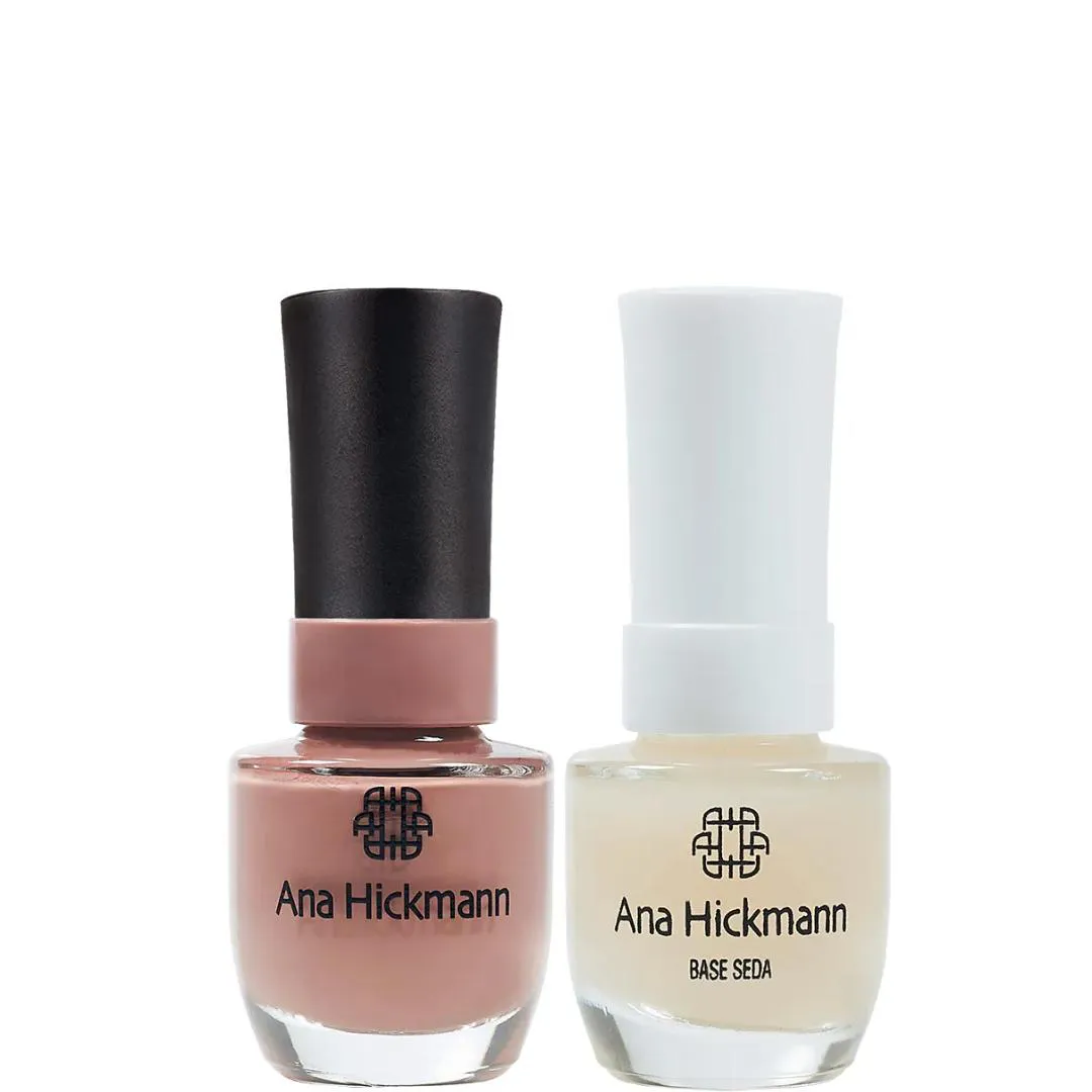 ANA HICKMANN KIT DE ESMALTE COR MEU NUDE + BASE SEDA