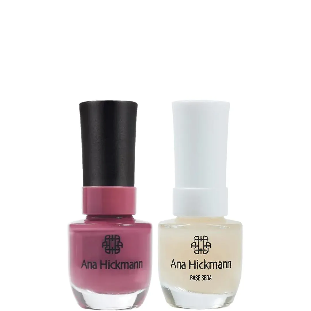 ANA HICKMANN KIT DE ESMALTE COR BLUSH + BASE SEDA