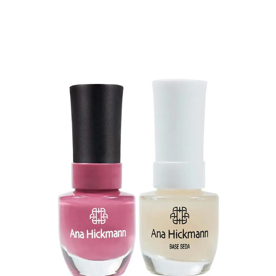 ANA HICKMANN KIT DE ESMALTE COR ROSA IPê + BASE SEDA
