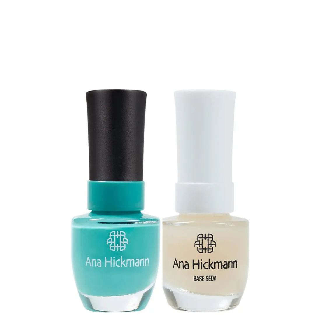 ANA HICKMANN KIT DE ESMALTE COR CURAçAO + BASE SEDA
