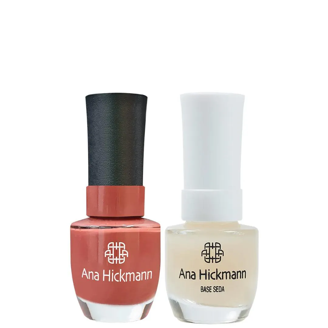 ANA HICKMANN KIT DE ESMALTE COR CHOCOLATE QUENTE + BASE SEDA