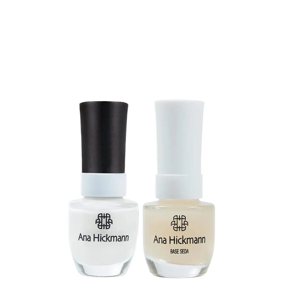 ANA HICKMANN KIT DE ESMALTE COR BRANQUINHO LOKA + BASE SEDA