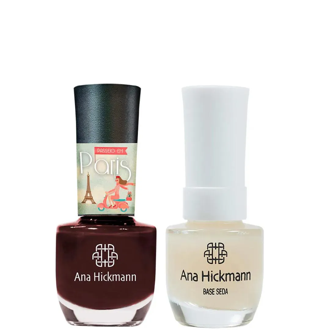 ANA HICKMANN KIT DE ESMALTE COR MOULIN ROUGE + BASE SEDA