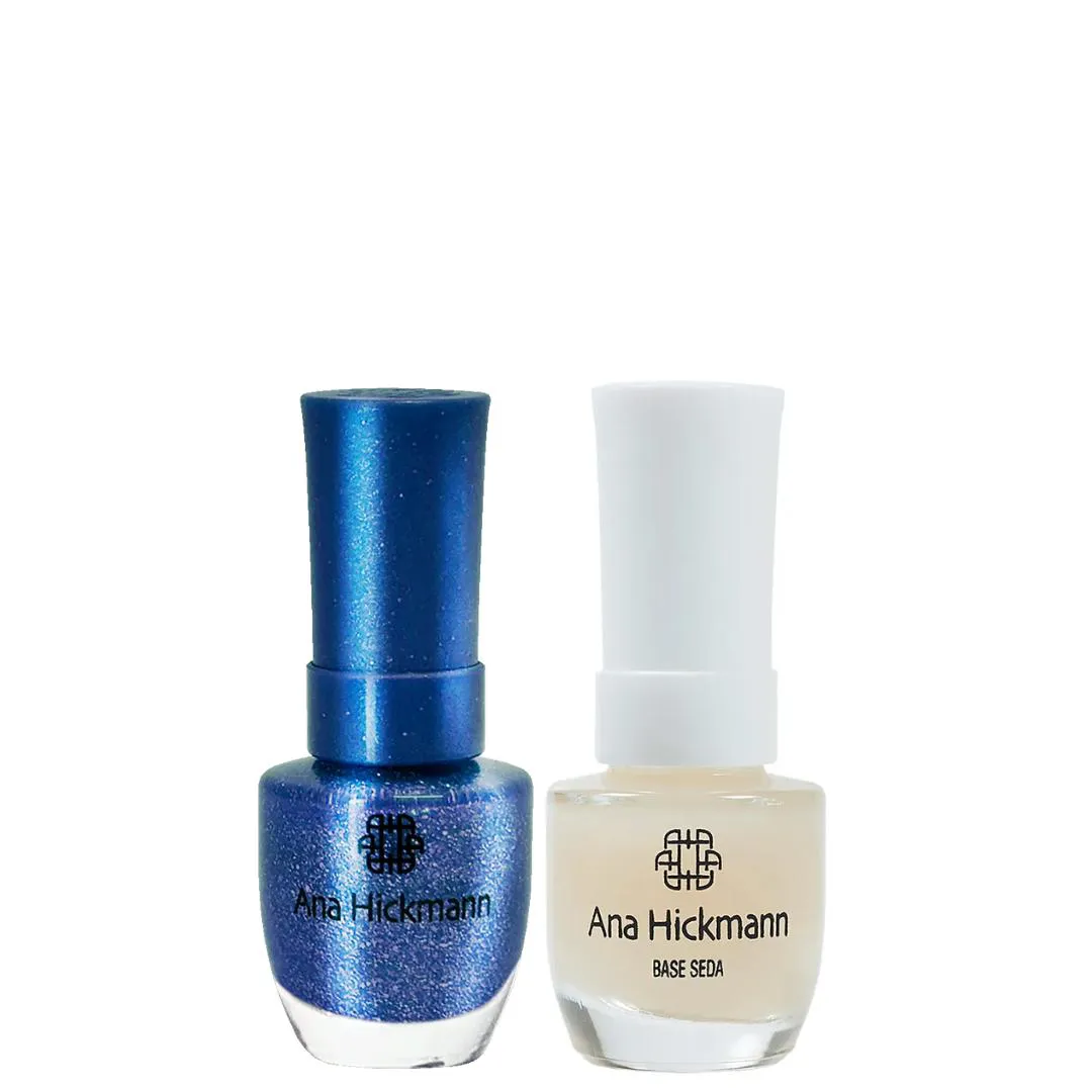 ANA HICKMANN KIT DE ESMALTE COR ARARA AZUL + BASE SEDA