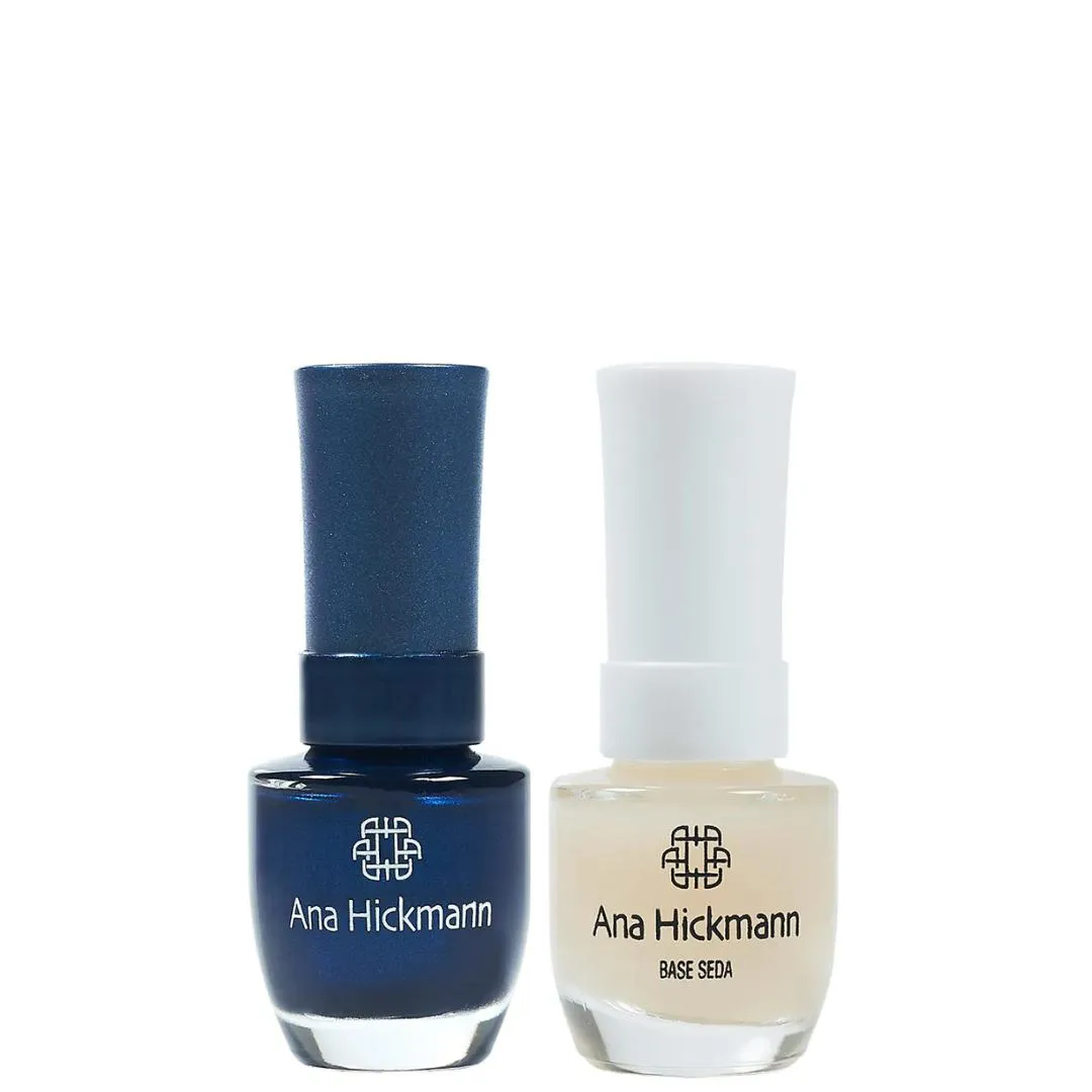 ANA HICKMANN KIT DE ESMALTE COR CHEGUEI DE AZUL + BASE SEDA