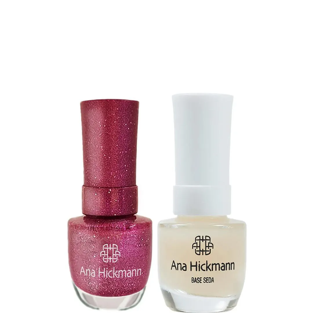 ANA HICKMANN KIT DE ESMALTE COR PINK STAR + BASE SEDA