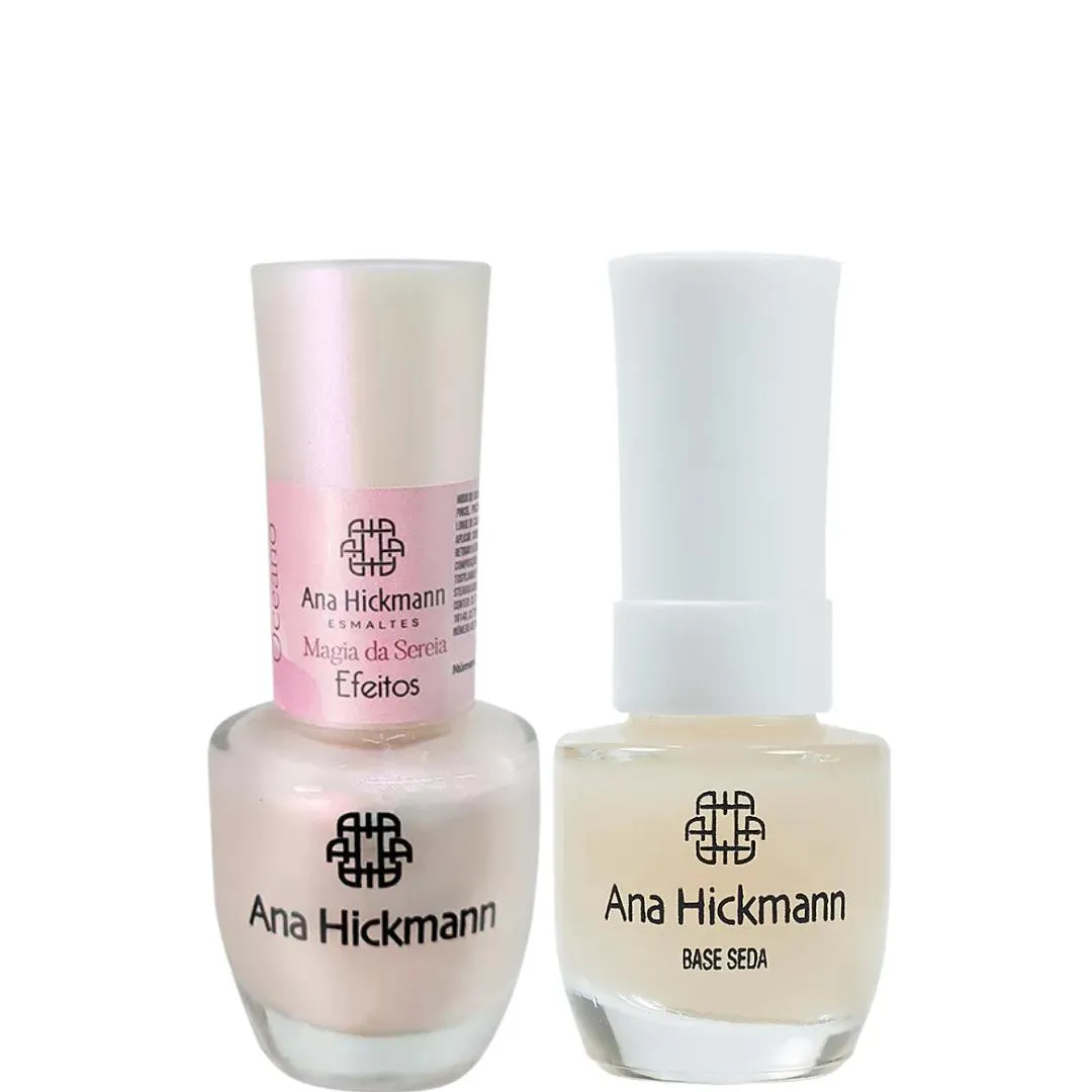 ANA HICKMANN KIT DE ESMALTE COR MAGIA DA SEREIA + BASE SEDA