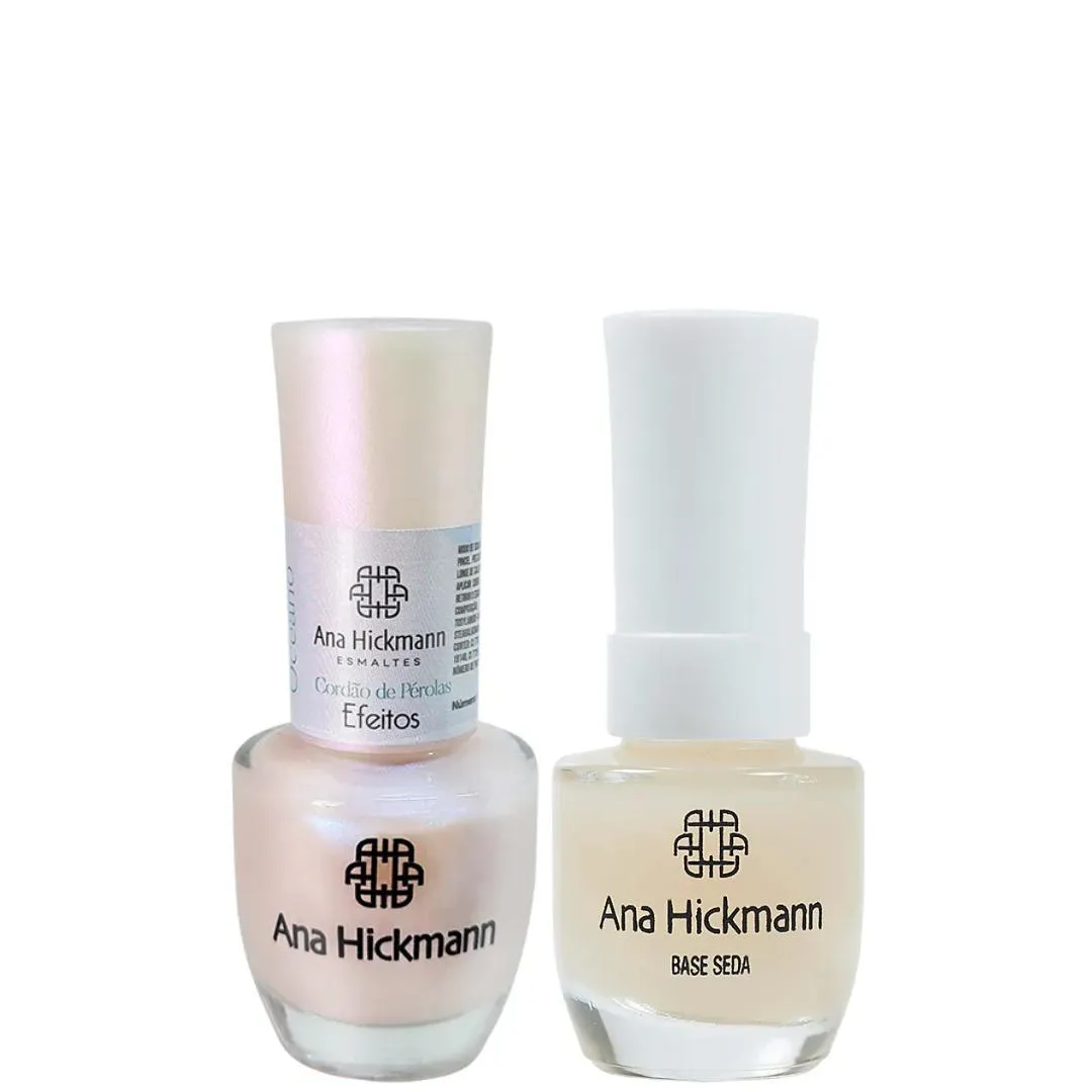 ANA HICKMANN KIT DE ESMALTE COR CORDãO DE PéROLAS + BASE SEDA