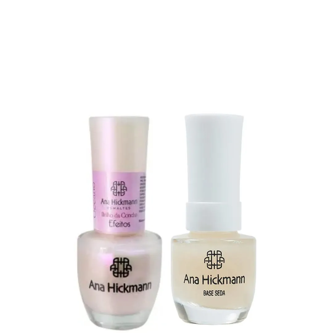 ANA HICKMANN KIT DE ESMALTE COR BRILHO DA CONCHA + BASE SEDA