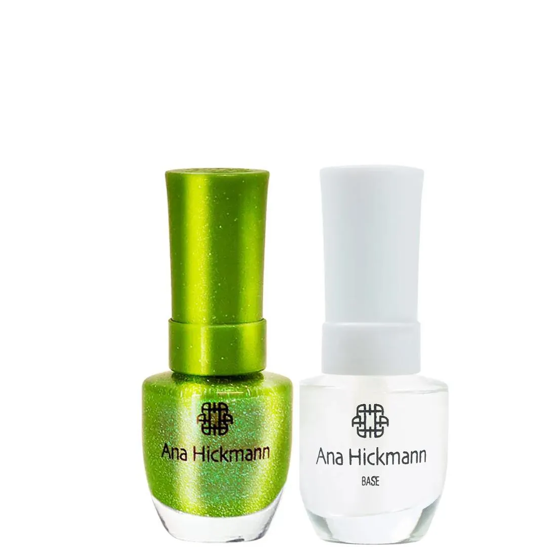 ANA HICKMANN KIT DE ESMALTE COR PEREQUITO AUSTRALIANO + BASE