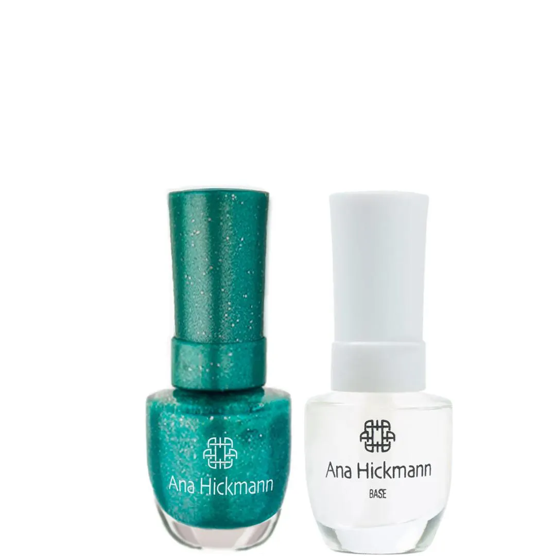 ANA HICKMANN KIT DE ESMALTE COR GREEN DIAMOND + BASE