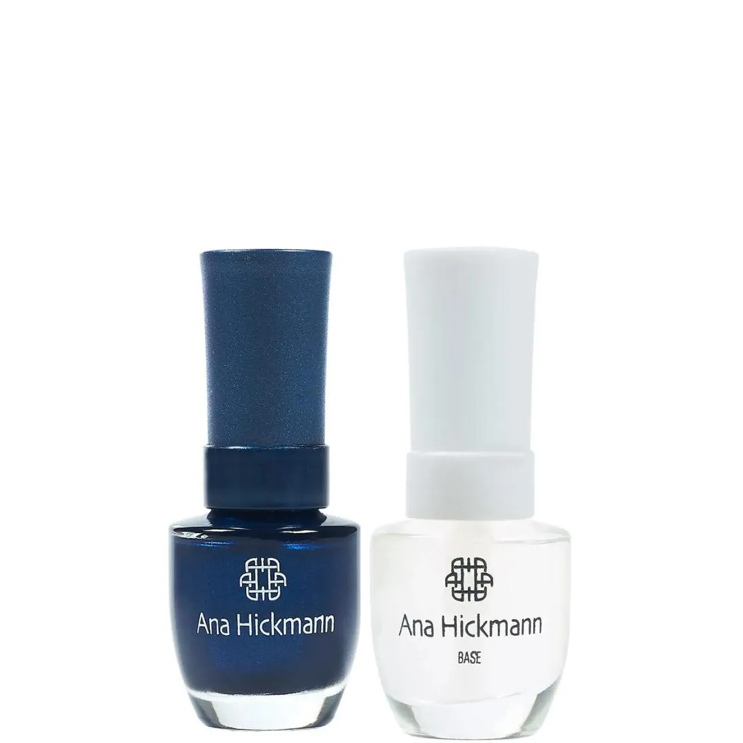 ANA HICKMANN KIT DE ESMALTE COR CHEGUEI DE AZUL + BASE