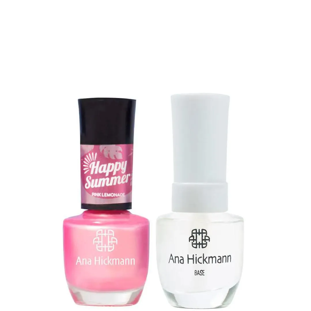 ANA HICKMANN KIT DE ESMALTE COR PINK LEMONADE + BASE