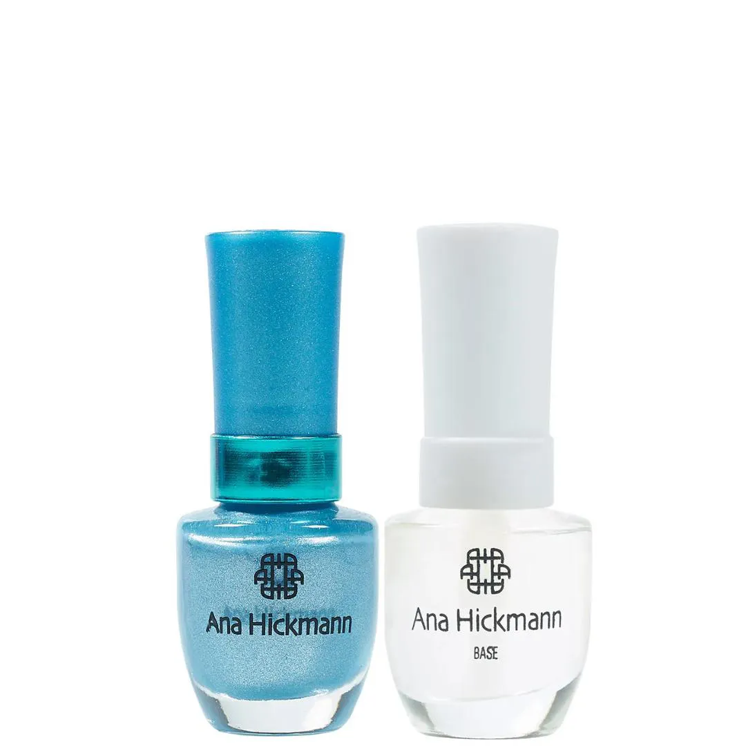 ANA HICKMANN KIT DE ESMALTE COR DIAMANTE AZUL + BASE