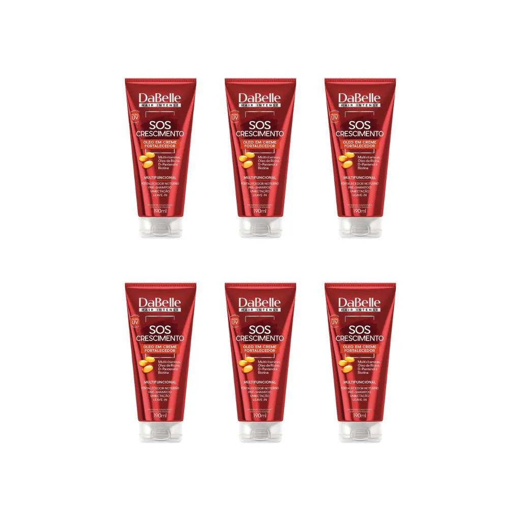 OLEO CAPILAR CREME DABELLE 190ML SOS CRESCIMENTO-KIT C/6UN
