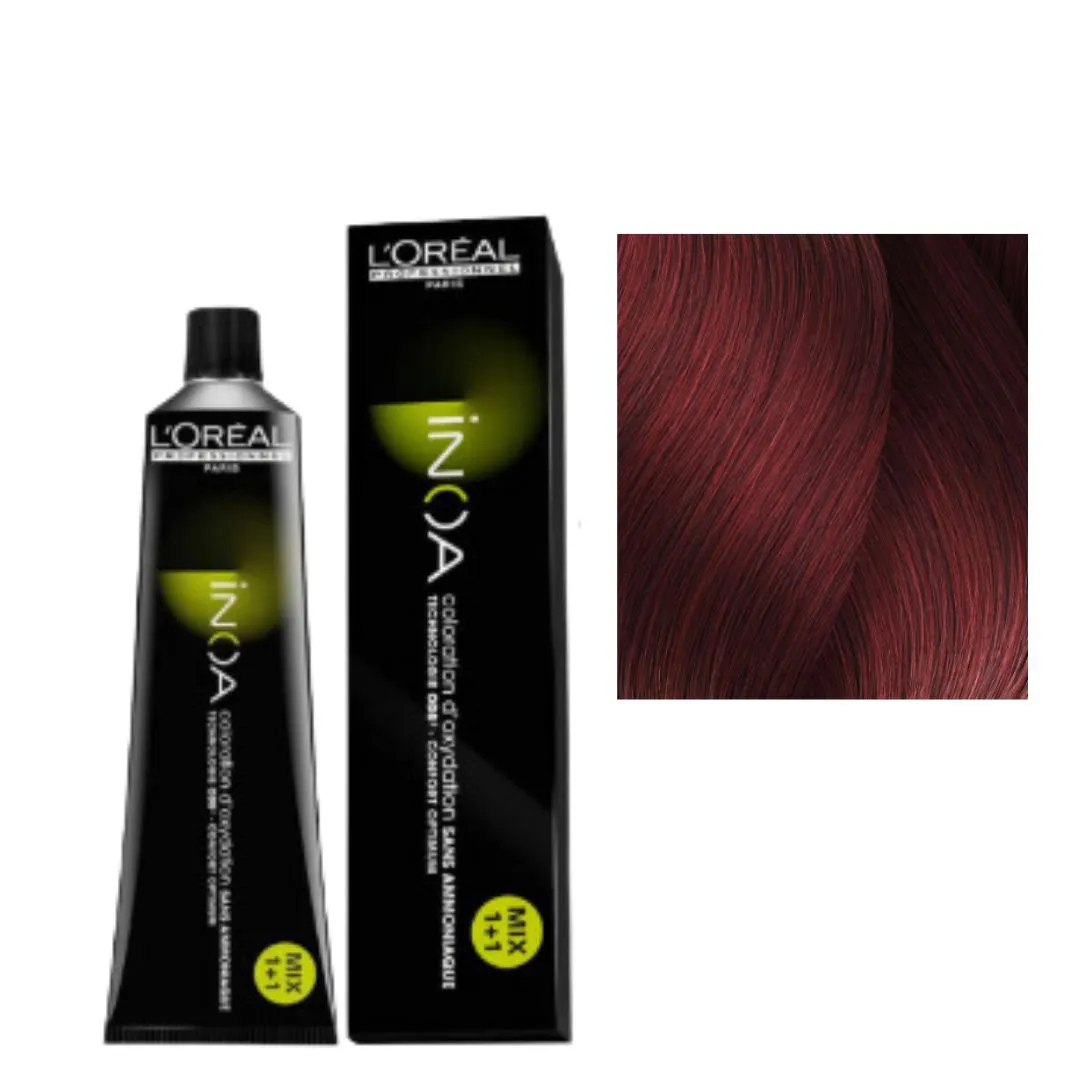 L´ORéAL PROFESSIONNEL INOA CARMILANE 60G - TODAS AS CORES 666 Louro Escuro Vermelho Profundo