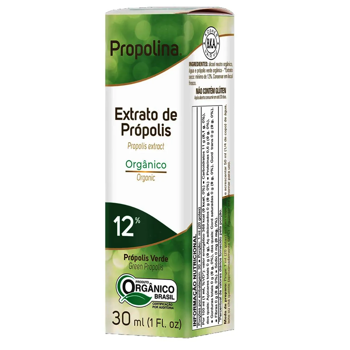 PROPOLINA EXTRATO DE PRóPOLIS VERDE 12% ORGâNICO BREYER 30ML