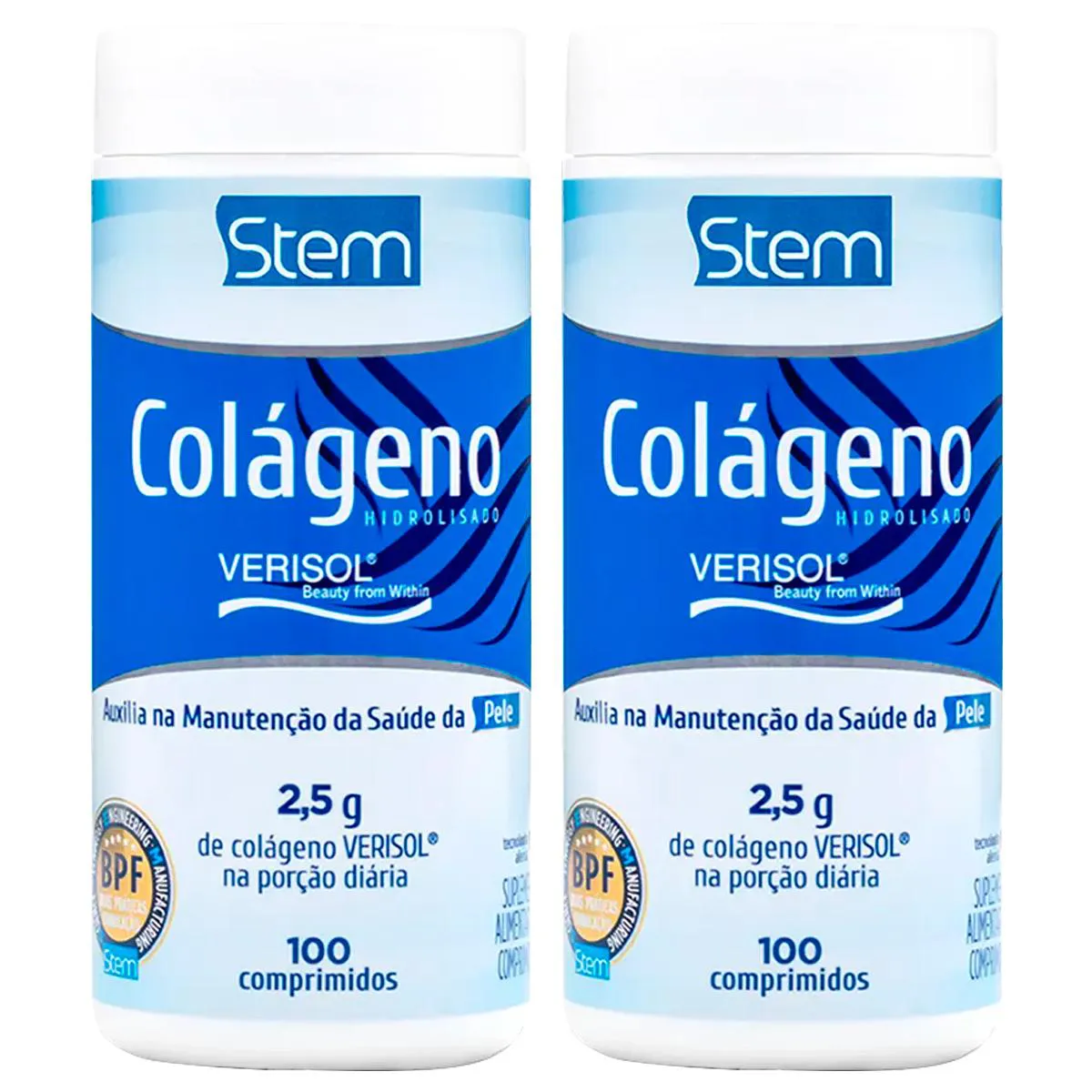 KIT 2 COLáGENO HIDROLISADO VERISOL STEM 100 COMPRIMIDOS