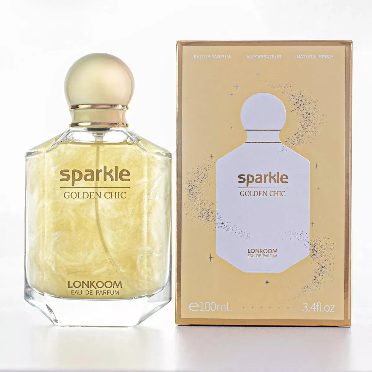 PERFUME LONKOOM SPARKLE GOLDEN CHIC EDP FEMININO - 100ML