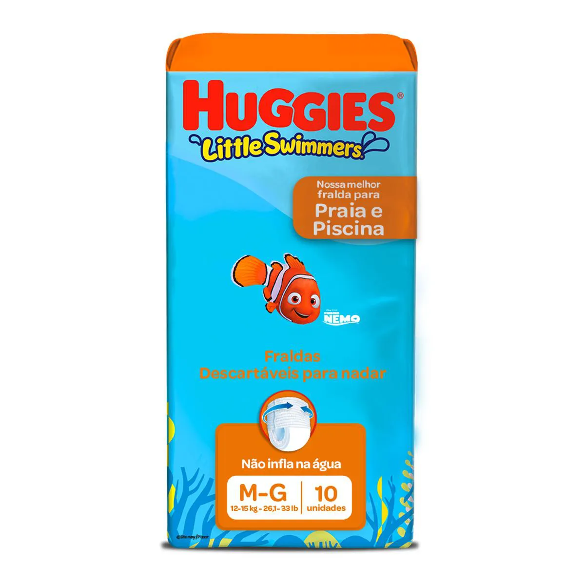 Fralda Huggies Little Swimmers Praia e Piscina M/G 10 unidades