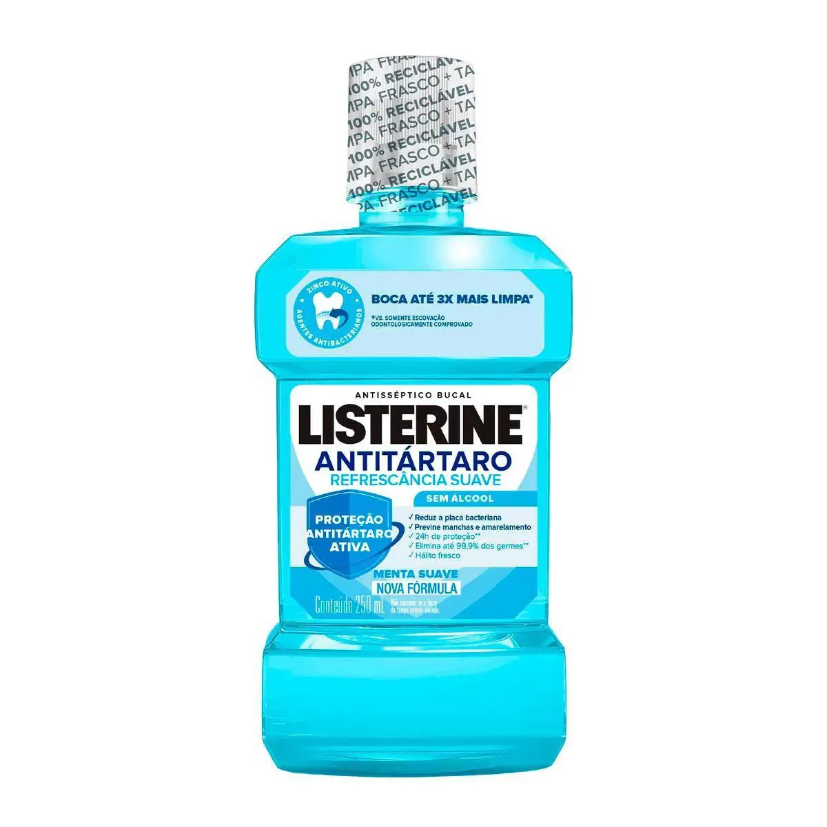 ENXAGUANTE BUCAL ANTITáRTARO MENTA SUAVE 250ML LISTERINE