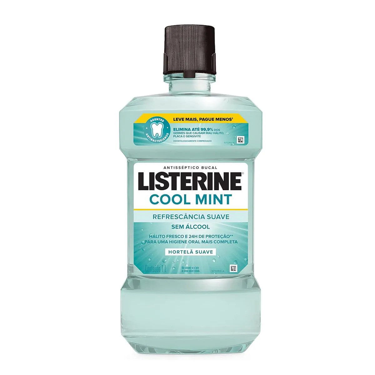 ENXAGUANTE BUCAL HORTELã SUAVE SEM ÁLCOOL 1L LISTERINE