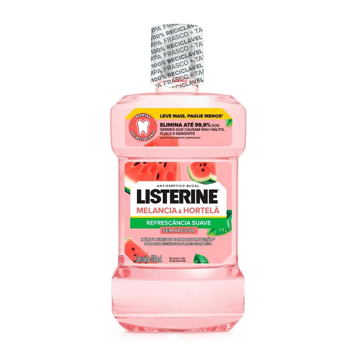 ENXAGUANTE BUCAL MELANCIA E HORTELã 500ML LISTERINE