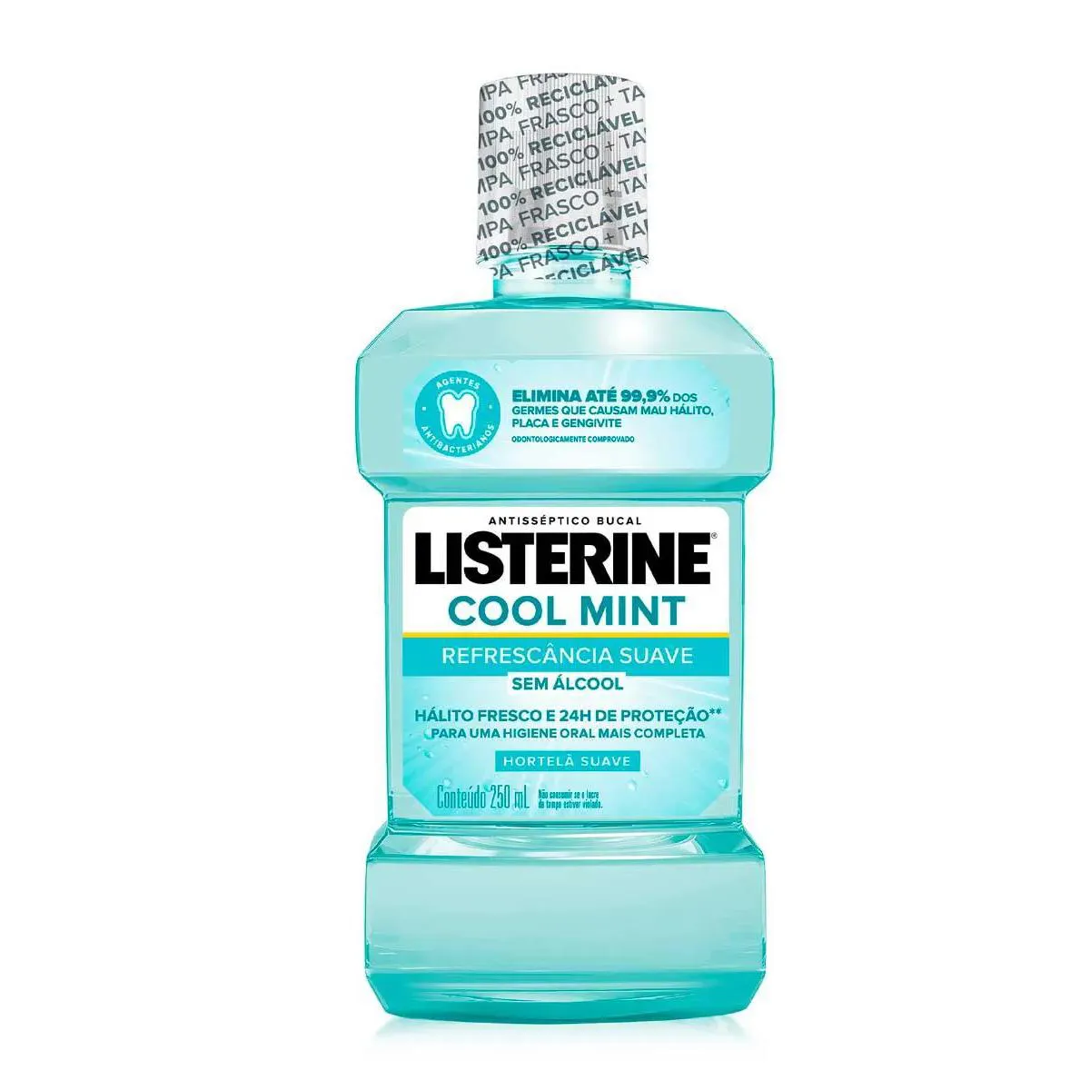 ENXAGUANTE BUCAL COOL MINT HORTELã SUAVE REFRESCâNCIA SUAVE 250ML LISTERINE