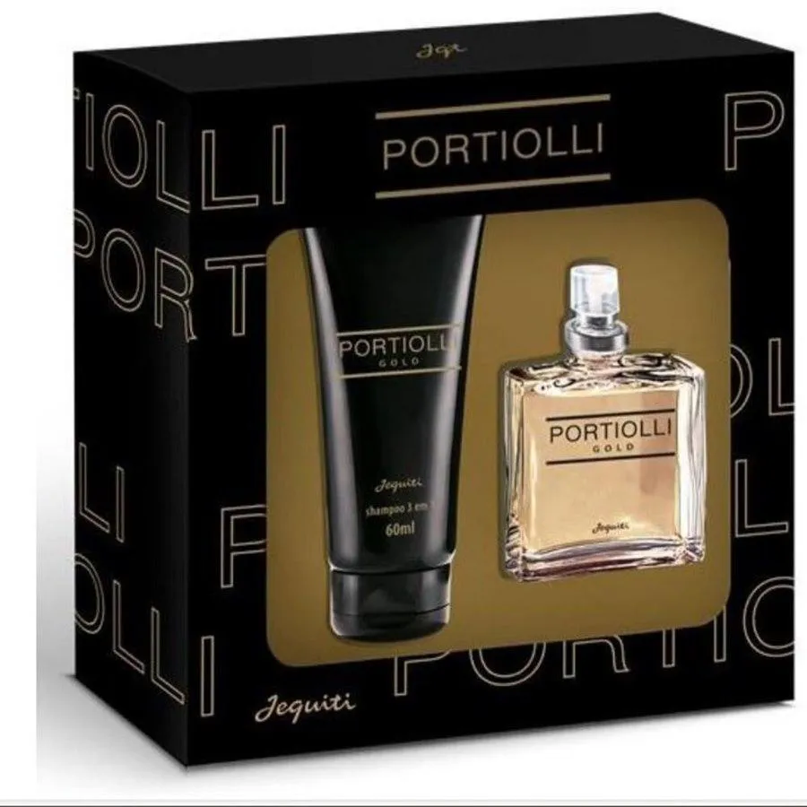 KIT PORTIOLLI GOLD ( PERFUME 25ML + SH 3 EM 1 60ML ) - JEQUITI
