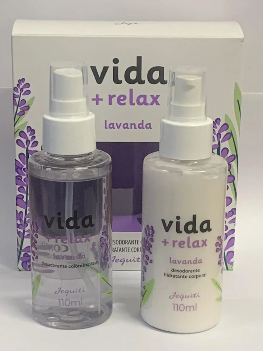 KIT VIDA + RELAX LAVANDA ( COLONIA 110ML + HIDRATANTE 110ML) - JEQUITI