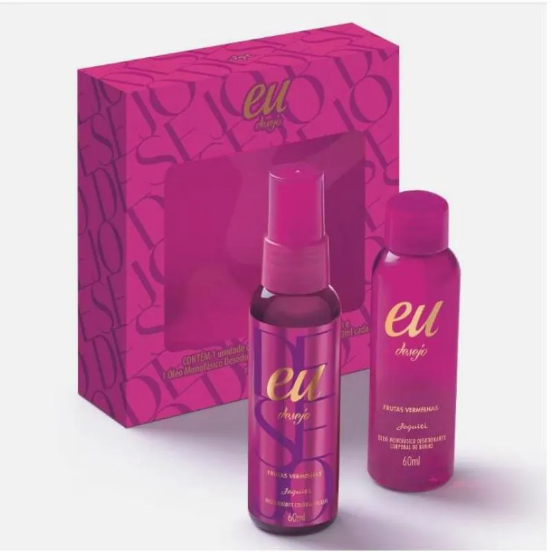 ESTOJO EU DESEJO COLôNIA SPLASH + óLEO CORPORAL DE BANHO 60ML - JEQUITI