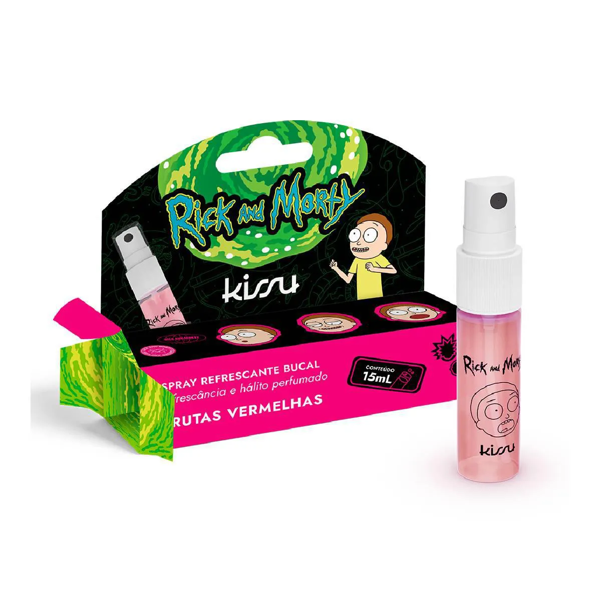 Spray Bucal Kissu Rick And Morty Frutas Vermelhas 15ml