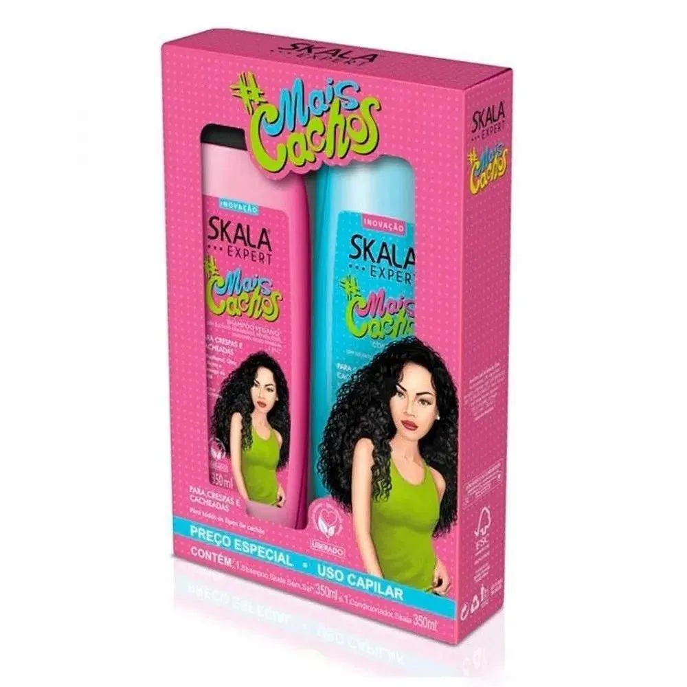 KIT SHAMPOO + CONDICIONADOR 325ML MAIS CACHOS EXPERT - SKALA