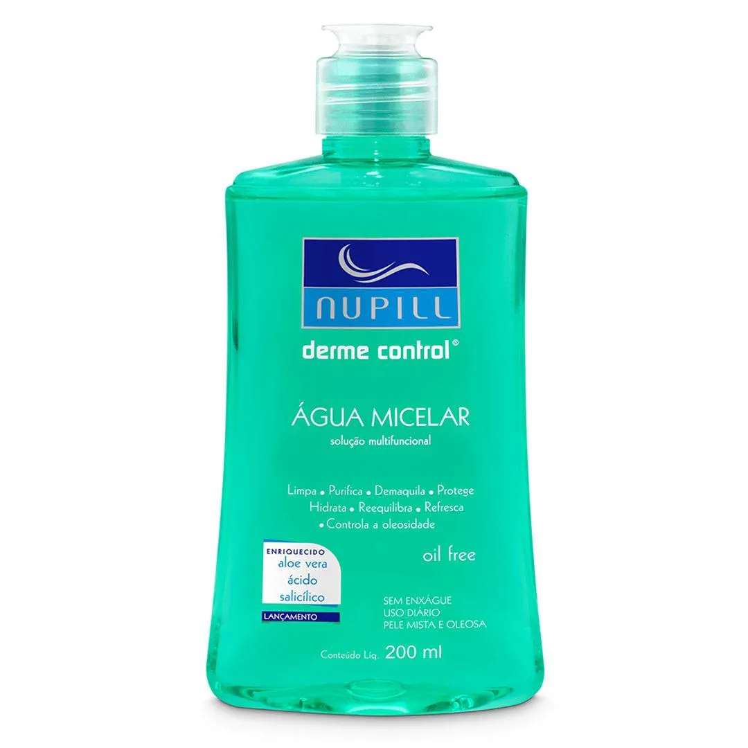 ÁGUA MICELAR DERME CONTROL 200ML - NUPILL