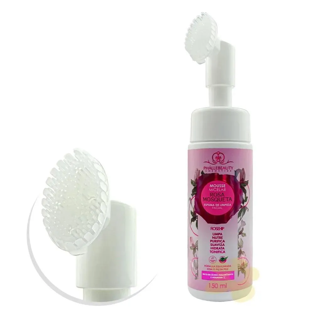 MOUSSE MICELAR ROSA MOSQUETA 150ML - PHáLLEBEAUTY