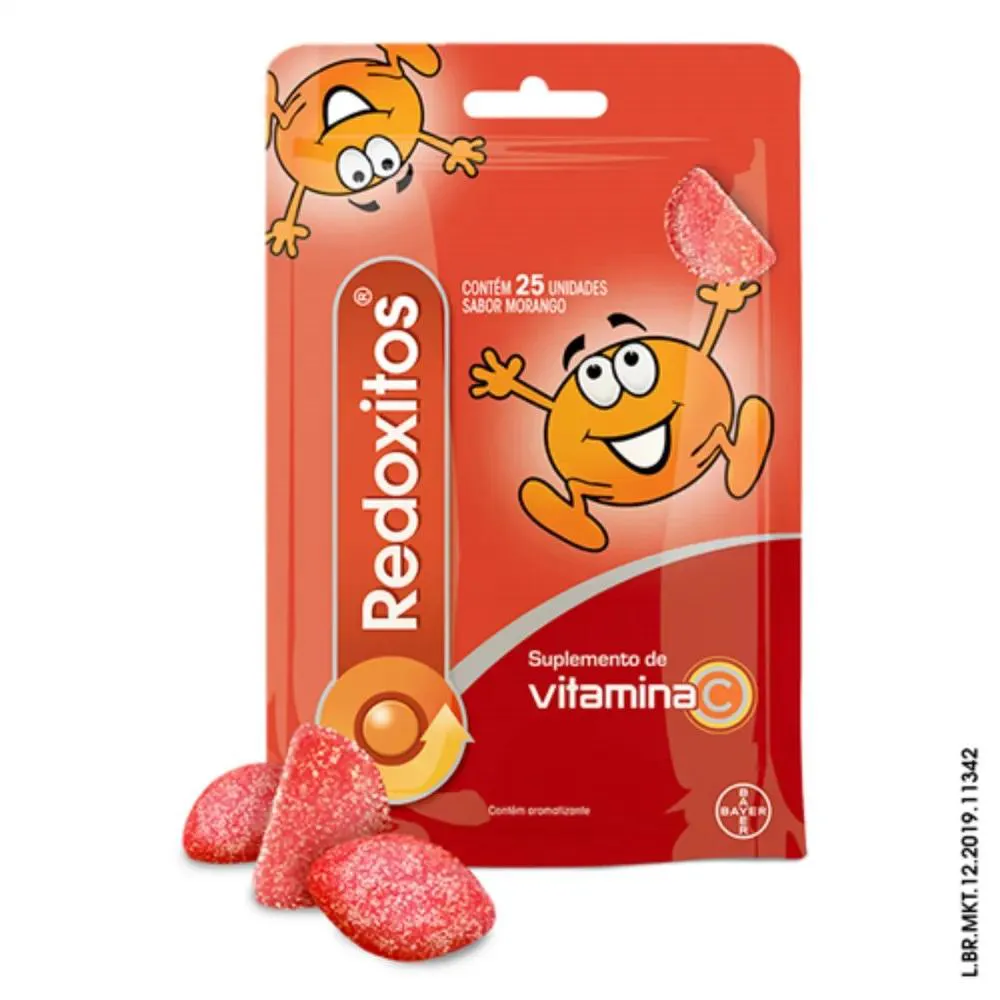 VITAMINA C REDOXITOS KIDS MORANGO 25 UNIDADES - BAYER